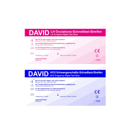 100 David Ovulationstest Streifen 20miu/ml + 10 Schwangerschaftstest Streifen