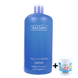 Balsan Fu&szlig;pflege Hornhautentferner Lotion 500 ml + Vaseline